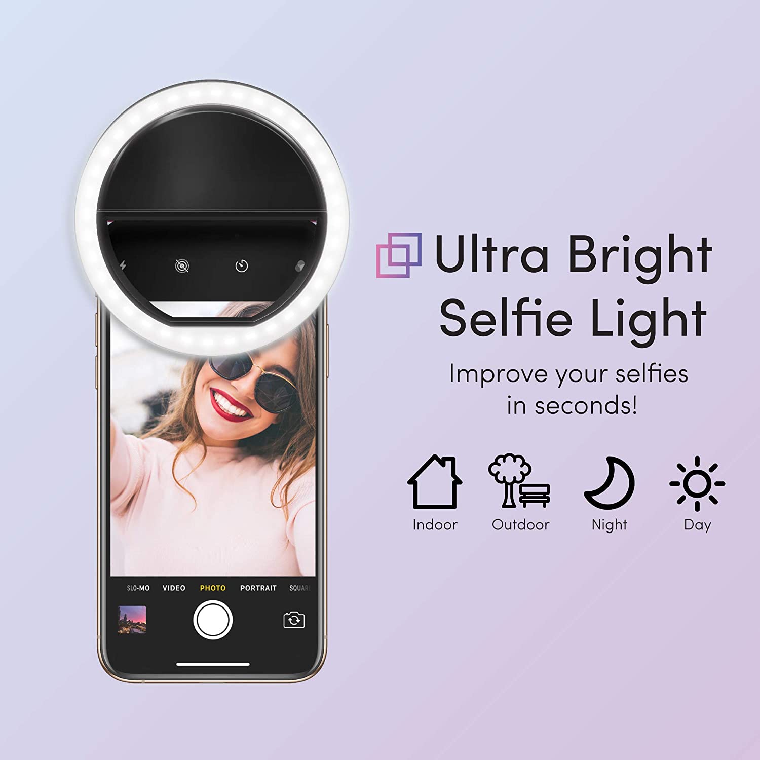 Clip On LED Selfie Ring Light